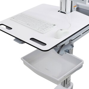 Ergotron StyleView Medizinische Warenkorb - Drücken/Ziehen Griff - 15,88 kg Kapazität - 4 Rollen - 102 mm Rollengröße - Pl