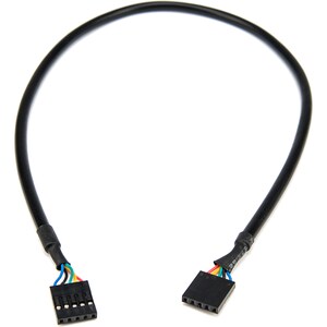 Rocstor Premium 18in Internal 5 pin USB IDC Motherboard Header Cable - IDC Female - IDC Female - Black - 1.50 ft EIDE/IDE 