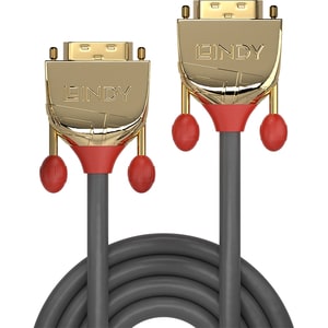 LINDY Gold 1 m DVI-D Video Cable for Video Device - First End: 1 x DVI-D (Dual-Link) Digital Video - Male - Second End: 1 