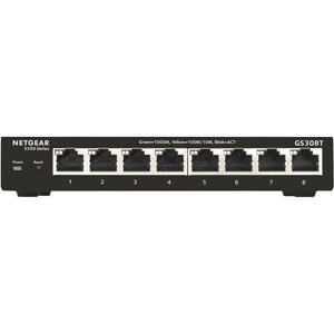 Commutateur Ethernet Netgear GS308T 8 Ports Gérable - 4 Couche supportée - Paire torsadée - Bureau, Fixation au mur, Sous 