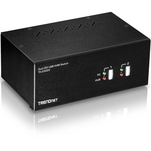 TRENDnet TK-232DV KVM Switchbox - TAA Compliant - 2 Computer(s) - 1 Local User(s) - 2048 x 1536 - 6 x USB - 6 x DVI - Desktop