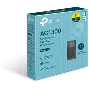 TP-Link T3U IEEE 802.11ac Dual Band Wi-Fi Adapter for Notebook - USB 3.0 - 1.27 Gbit/s - 2.40 GHz ISM - 5 GHz UNII - External