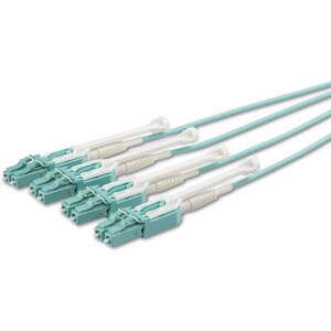 StarTech.com 2m (6ft) MTP(F)/PC to 4x LC/PC Duplex Breakout OM3 Multimode Fiber Optic Cable, 40G, Low Insertion Loss, Fibe