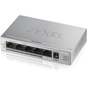 ZYXEL GS1005HP 5 Ports Ethernet Switch - Gigabit Ethernet - 10/100/1000Base-T - 2 Layer Supported - Twisted Pair - Wall Mo