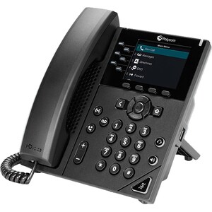 Poly 350 IP Phone - Corded - Corded - Wall Mountable, Desktop - TAA Compliant - 6 x Total Line - VoIP - 2 x Network (RJ-45