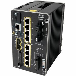 Cisco Catalyst IE-3300-8T2S Rugged Switch - 8 Ports - Manageable - 3 Layer Supported - Modular - 2 SFP Slots - Twisted Pai