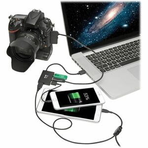 Tripp Lite by Eaton 4-Port Slim Portable USB-A Hub - USB 3.x (5Gbps), Aluminum Housing - USB - External - 4 USB Port(s) - 