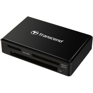 Transcend Flash Reader - SD, microSD, CompactFlash, SDHC, SDXC, microSDHC, microSDXC, TransFlash - USB 3.1
