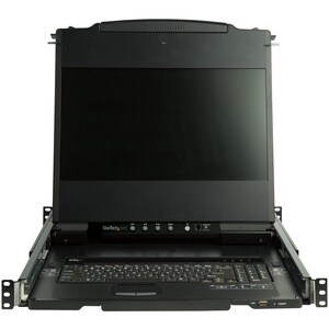 StarTech.com LCD Rack Console - Steel - Black - 1 Computer(s) - 43.9 cm (17.3") LED - Full HD - 1920 x 1080 - 3 x USB - 2 