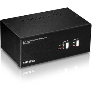 TRENDnet TK-240DP KVM Switchbox - TAA Compliant - 2 Computer(s) - 1 Local User(s) - 3840 x 2160 - 2 - 6 x USB - 6 x Displa