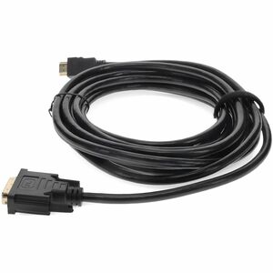 AddOn 12ft HDMI 1.3 Male to DVI-D Dual Link (24+1 pin) Male Black Cable For Resolution Up to 2560x1600 (WQXGA) - 12 ft DVI