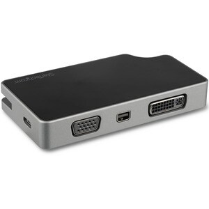 StarTech.com USB C Multiport Video Adapter - 4K 60Hz UHD Portable 5-in-1 USB Type C to HDMI 2.0, mDP, VGA or DVI, PD 3.0, 