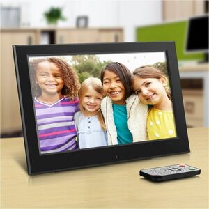 Aluratek 10" Slim Digital Photo Frame with Automatic Slideshow - 10" LCD Digital Frame - 1024 x 600 - Cable - 16:9 - Slide