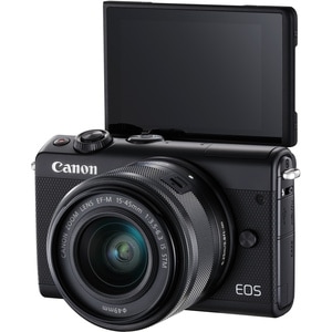Canon EOS M100 24.2 Megapixel Mirrorless Camera with Lens - 15 mm - 45 mm - Black - Autofocus - 7.6 cm (3") Touchscreen LC