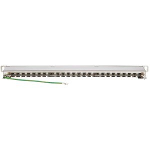 Eaton Tripp Lite Series Cat5e/Cat6 24-Port Patch Panel - Shielded, Krone IDC, 568A/B, RJ45 Ethernet, 0.5U Rack-Mount, TAA 