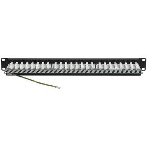 Eaton Tripp Lite Series Cat5e/Cat6 24-Port Patch Panel - Shielded, Krone IDC, 568B, RJ45 Ethernet, 1U, TAA - 24 Port(s) - 