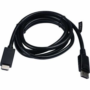 V7 V7DP2HD-02M-BLK-1E 2.01 m DisplayPort/HDMI A/V Cable - Cable for Audio/Video Device, PC, Monitor, Projector - First End