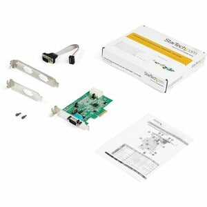 StarTech.com 2-port PCI Express RS232 Serial Adapter Card - PCIe Serial DB9 Controller Card 16950 UART - Low Profile - Win