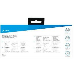 XLayer Tischuhr - Digital - LCD - Schwarz - Lautsprecher, Mikrofon - Modern Style