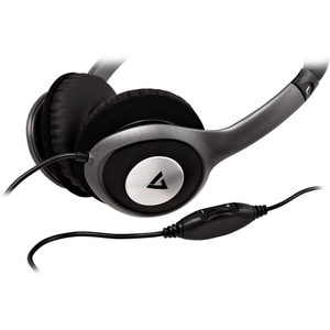V7 Deluxe Stereo-Kopfhörer mit Lautstärkeregelung, leichtes Headset für iPad, iPhone, iPod, Tablet, Smartphone, Laptop, Co