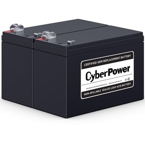 CyberPower RB1290X2 Replacement Battery Cartridge - 2 X 12 V / 9 Ah Sealed Lead-Acid Battery, 18MO Warranty