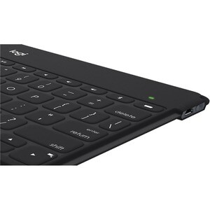 Logitech Keys-To-Go Keyboard - Wireless Connectivity - Black - Scissors Keyswitch - Bluetooth - Home, App Switch, Search, 