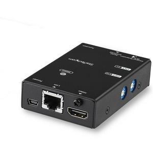 StarTech.com HDMI Over IP Receiver - 1 Output Device - 100 m Range - 1 x Network (RJ-45) - 1 x USB - 1 x HDMI Out - Full H