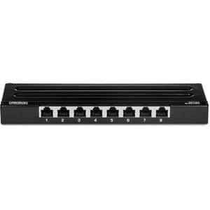 8-Port Cat6a Shielded Wall Mount Patch Panel