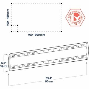 Ergotron 壁挂式安装座 用于 显示, 电视, 平板显示器 - 银 - 106.7 cm (42") 支持屏幕 - 79.38 kg 承载量 - VESA 安装兼容 - 钢