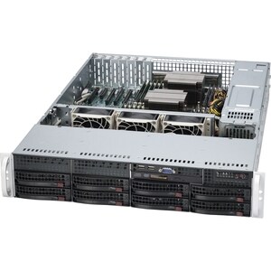 Supermicro SuperChassis 服务器机箱 - ATX, EATX 主板支持 - 可机架安装 - 黑 - 2U - 10 x 架槽 - 2 x 740 W - 3 x 风扇支持 - 8 x 外部3.5寸架槽 - 2 x 内部3.