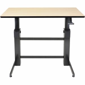 Ergotron WorkFit-D 升降桌 - 桦木, 三聚氰胺层压板 顶端 - 丁字形 底座 - 可调节高度 x 1209.04 毫米 桌面宽度 x 596.90 毫米 桌面深度 x 20.32 毫米 桌面厚度 - 1285.24 毫米 高