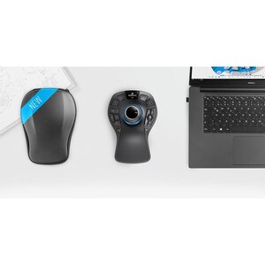 Dispositif d'Entrée 3D 3Dconnexion SpaceMouse Pro - Fréquence radio - USB - Câble/sans fil - 2,40 GHz