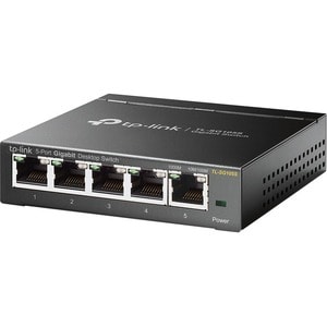 TP-Link TL-SG105S 5 Ports Ethernet Switch - Gigabit Ethernet - 10/100/1000Base-T - 2 Layer Supported - 2.40 W Power Consum