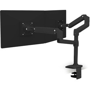 Ergotron Mounting Arm for Monitor, Notebook, Display Screen, TV - Matte Black - Height Adjustable - 2 Display(s) Supported