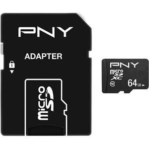 PNY Performance Plus 64 GB Class 10/UHS-I (U1) microSDXC - 10 MB/s Write