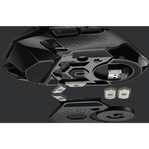 Souris de jeu Logitech LIGHTSPEED G502 - Wi-Fi - USB - Noir - Sans fil - 16000 dpi - Roulettes avec frein