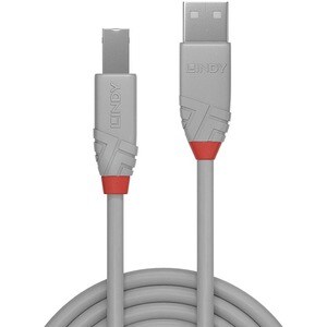 LINDY Anthra Line 2 m USB/USB-B Datentransferkabel - Erster Anschluss: Anschluss 1: USB A, Stecker - 480 Mbit/s - Abschirm