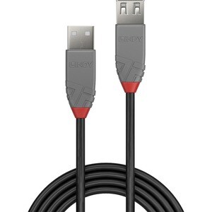 LINDY Anthra Line 20 cm USB Datentransferkabel - Erster Anschluss: Anschluss 1: USB A, Stecker - 480 Mbit/s - Verlängerung