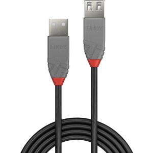 LINDY Anthra Line 3 m USB Datentransferkabel - Erster Anschluss: Anschluss 1: USB A, Stecker - 480 Mbit/s - Verlängerungsk