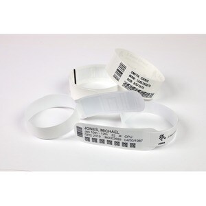 Zebra Z-Band Fun Thermal Label - 25.40 mm Width x 254 mm Length - Permanent Adhesive - Direct Thermal - Pink - Polypropyle