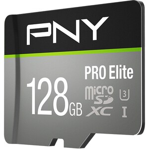 PNY PRO Elite 128 GB Class 10/UHS-I (U3) microSDXC - 100 MB/s Lesegeschwindigkeit - 90 MB/s Schreibgeschwindigkeit