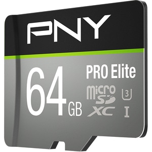 PNY PRO Elite 64 GB Class 10/UHS-I (U3) microSDXC - 100 MB/s Lesegeschwindigkeit - 90 MB/s Schreibgeschwindigkeit