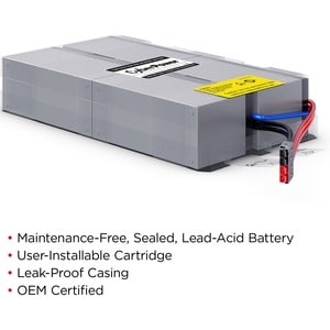 CyberPower RB1290X4F Replacement Battery Cartridge - 4 X 12 V / 9 Ah Sealed Lead-Acid Battery, 18MO Warranty