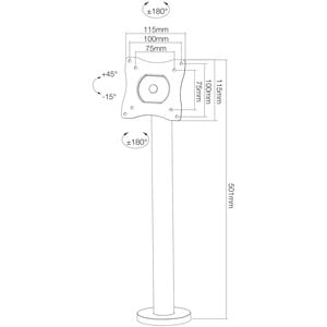 Neomounts Neomounts Pro NS-DPOS100BLACK Desk Mount for Flat Panel Display