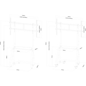 Neomounts Neomounts Pro NS-M3800BLACK Display Stand - Floor
