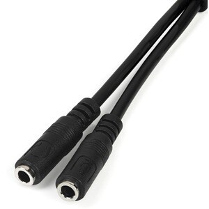 StarTech.com Adaptador de Audífonos con Micrófono Mini-Jack 3,5mm 4 pines a Conectores Separados de Audífonos y de Micrófo