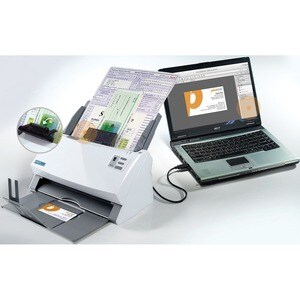 Plustek SmartOffice PS456U Plus Einzugsscanner - 600 dpi Optische Auflösung - 48-bit Farbtiefe - 16-bit Graustufen - USB