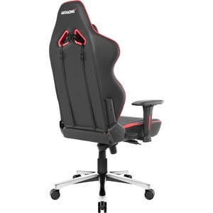 AKRacing Masters Series Max Gaming Chair - For Gaming - Metal, PU Leather, Foam, Aluminum - Black, Red