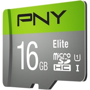 PNY Elite 16 GB Class 10/UHS-I (U1) microSDHC - 1 - 10 Jahr(e) Garantie