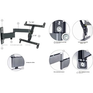 Montaggio a muro ITB EXO per Flat Panel Display, Display con schermo curvo, Display OLED trasparente - Alluminio - 1 Scher